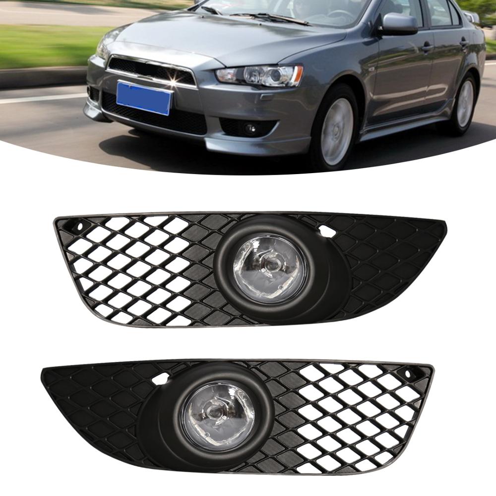 Противотуманные фары для Mitsubishi Lancer 2008 2009 2010 2011 2012 2013, переключатель жгута проводов противотуманных фар, решетка переднего бампера, супер яркая