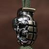 Череп 1 шт. Граната Латунь Двухцветный Бусина для ножа EDC DIY Плетеный браслет Шнурок Подвеска Аксессуары Наружный инструмент Вешалка