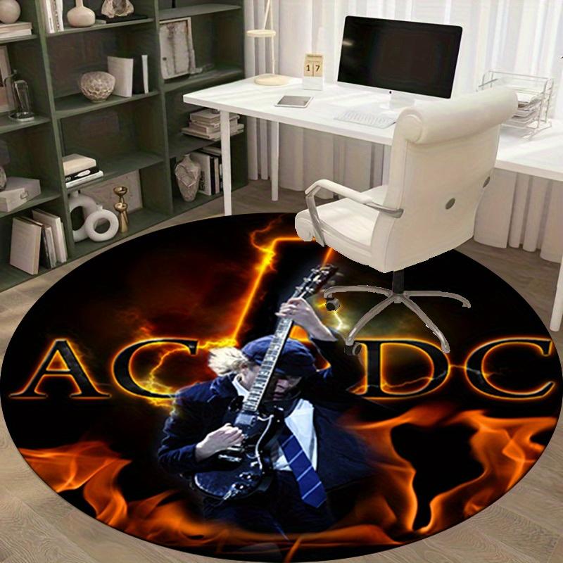 1 шт. AC/DC Логотип Музыкальной Группы Домашний Офис Уличный Круглый Ковер Подарок Декоративный Коврик MatRC2704