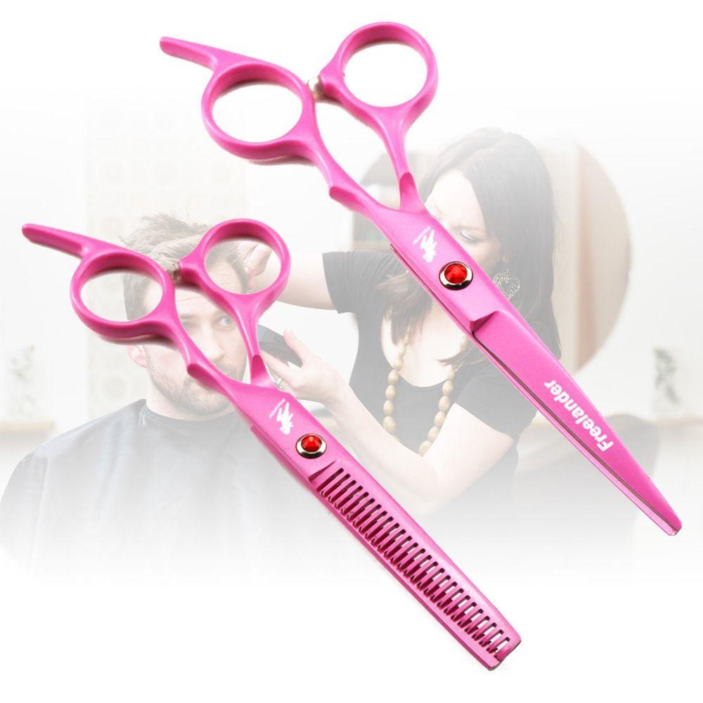 High Quality Pink Hairdressing Shears 6.0 Inch Hair Cutting Scissors Thinning Barber Scissors