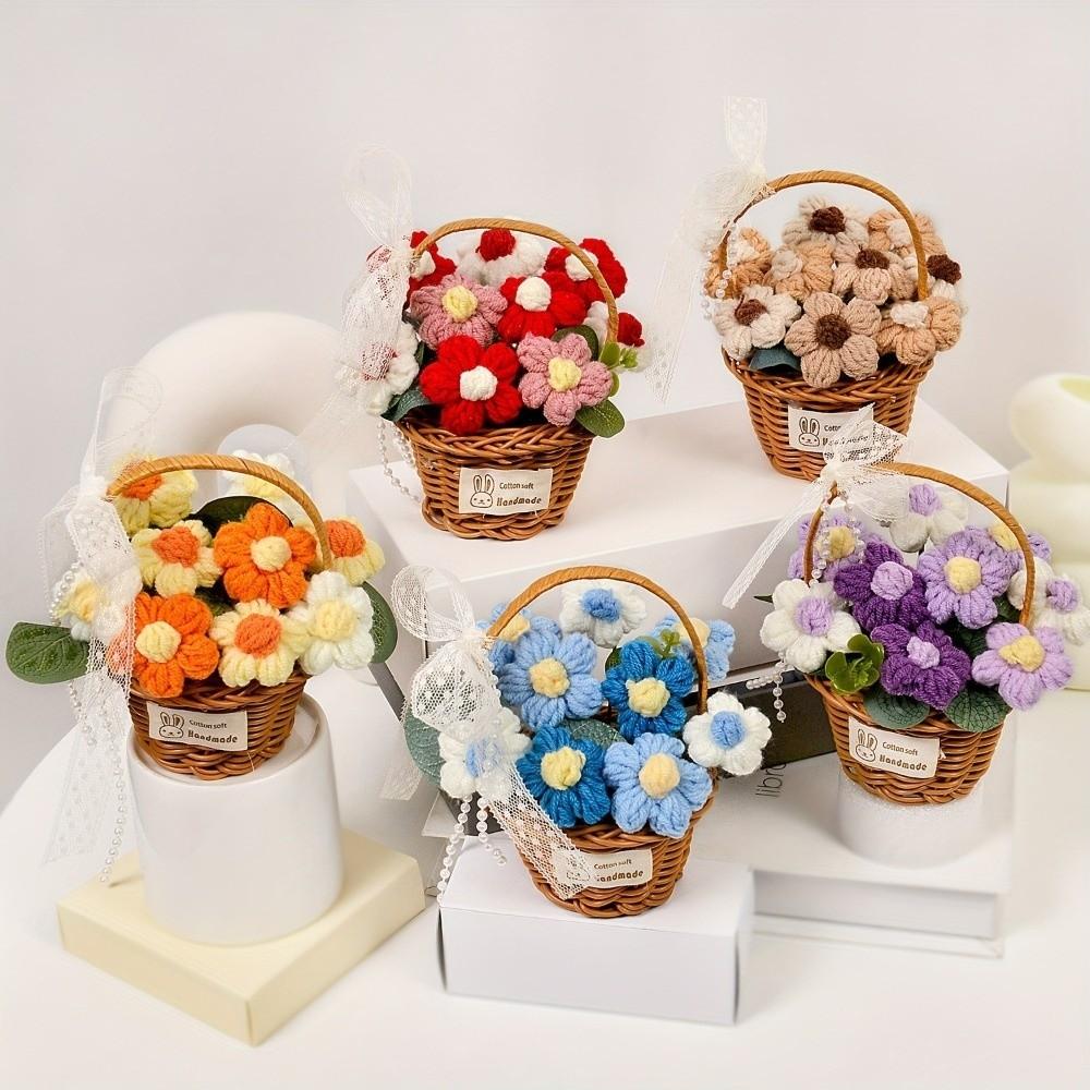 Готовый продукт Ручной работы Цветок Ручное плетение Цветок Имитация Цветка День Святого Валентина