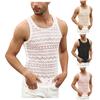 Men's Tank Top Hollow Breathable Vest Summer Vest Crewneck Sleeveless Tank Tops Muscle Sexy Mesh Shirts