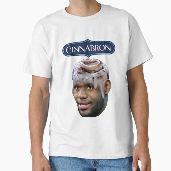Cinnabron Lebron James Классическая футболка Футболка Сделано в СШААвстралийский размер S2XL