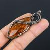 Подвеска ручной работы из медной проволоки из натурального балтийского янтаря, длина 2,76 дюйма, O3E20