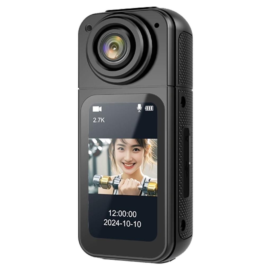 Носимая экшн-камера размером с большой палец WIFI 180 градусов вращающаяся 2.7K Портативная магнитная камера для ношения на теле для питомца работы