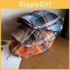 Clashing Color Grid Summer Breathable Cotton Blended Beret Hat Women Fashion