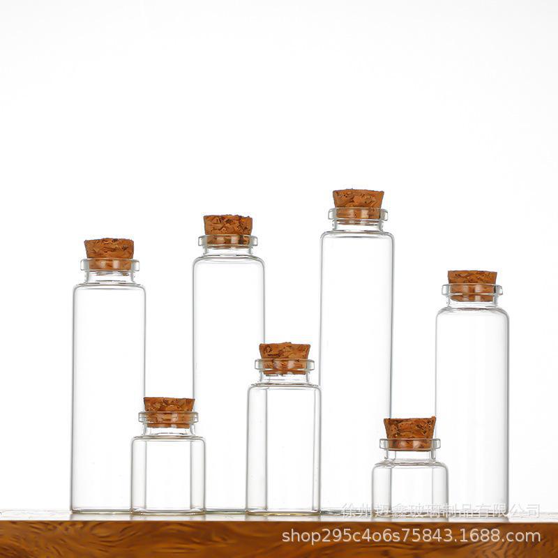 30mm Corked Glass Tube Bottle - for Candy, Capsules, Tea, or Flowers