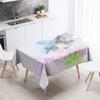 Watercolor Painting Tablecloth Floral Landscape  Anti-Stain Waterproof Rectangular  Kitchen Table Home Decor