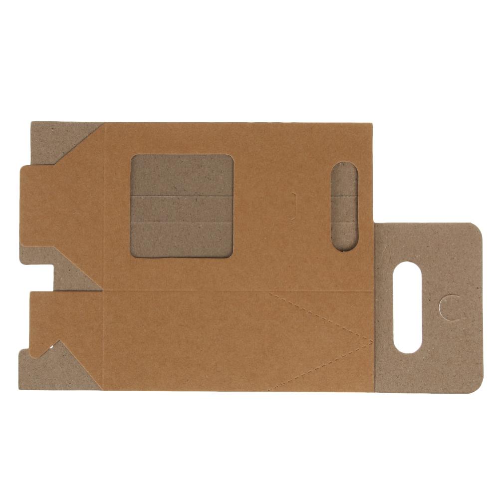 6Pcs Hot Kraft Paper Kids Gift Paper Gift Package Clear PVC Window Candy Wrapping Bag Present Case