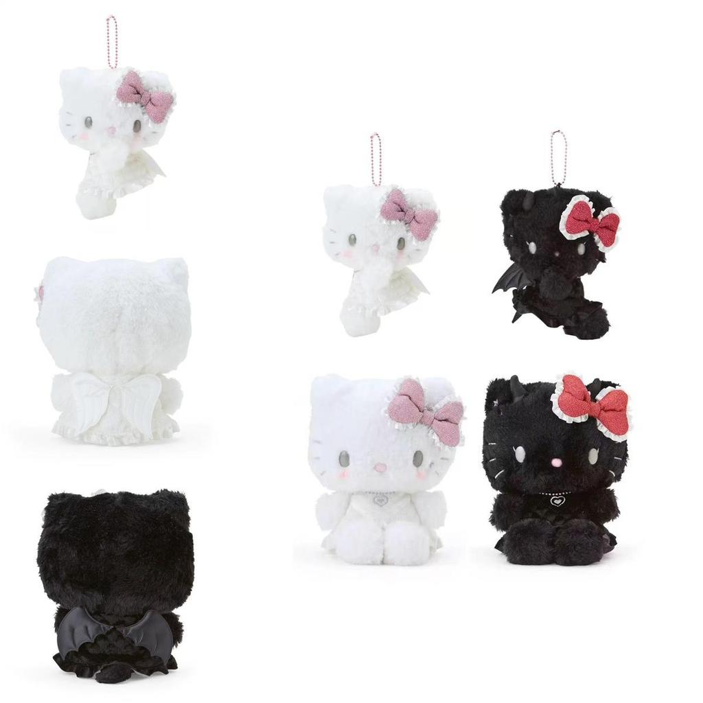 Charming Sanrio Demon Angel Kt Plush Doll Keychain Adorable Design Ideal For Young Girls
