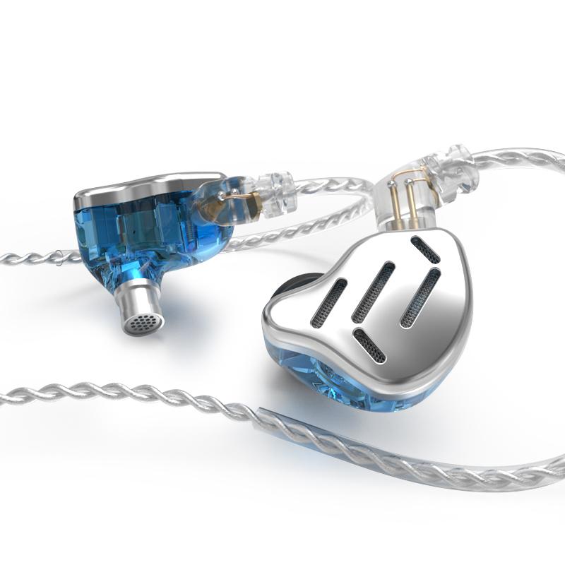 KZ ZAX 1DD+5BA Внутриканальные HIFI Мониторные Музыкальные Проводные Наушники Спорт Игра Android Бас 3.5ММ Сменные Амбушюры