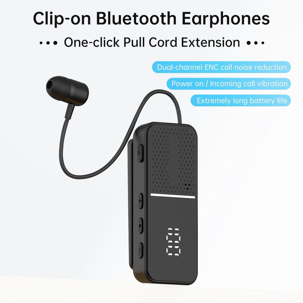 Беспроводные Bluetooth-наушники-клипсы 2025 года с цифровым дисплеем, шумоподавлением и долгим временем работы для спорта и бизнеса