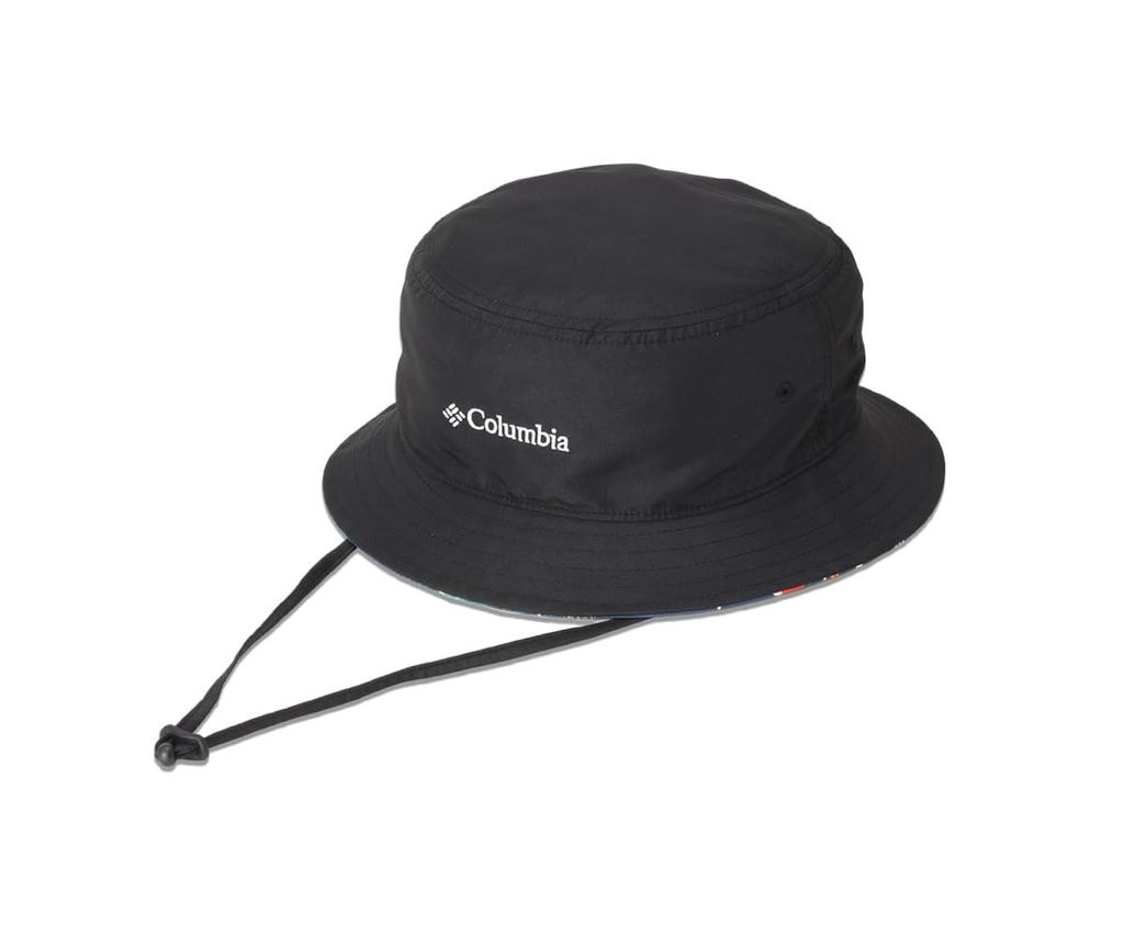 Columbia Зеленая шляпа-ведро с принтом луга, PU5678 (JP, Алфавит, L, 011: черный)