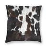 Faux Fur Modern Cowhide Texture Pillowcover Decoration Animal Hide Pattern Skin Leather Cushion Cover Throw Pillow Printing