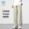 JEANSWEST LIFE Men's Relaxed Fit Letter Print Straight Leg Casual Pants
