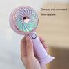 SPortable Mini Fan 3 Speed Adjustable Colorful LED Light Rechargeable Mute Handheld Desktop Cooling Fan Summer Home Outdoor Travel Supplies