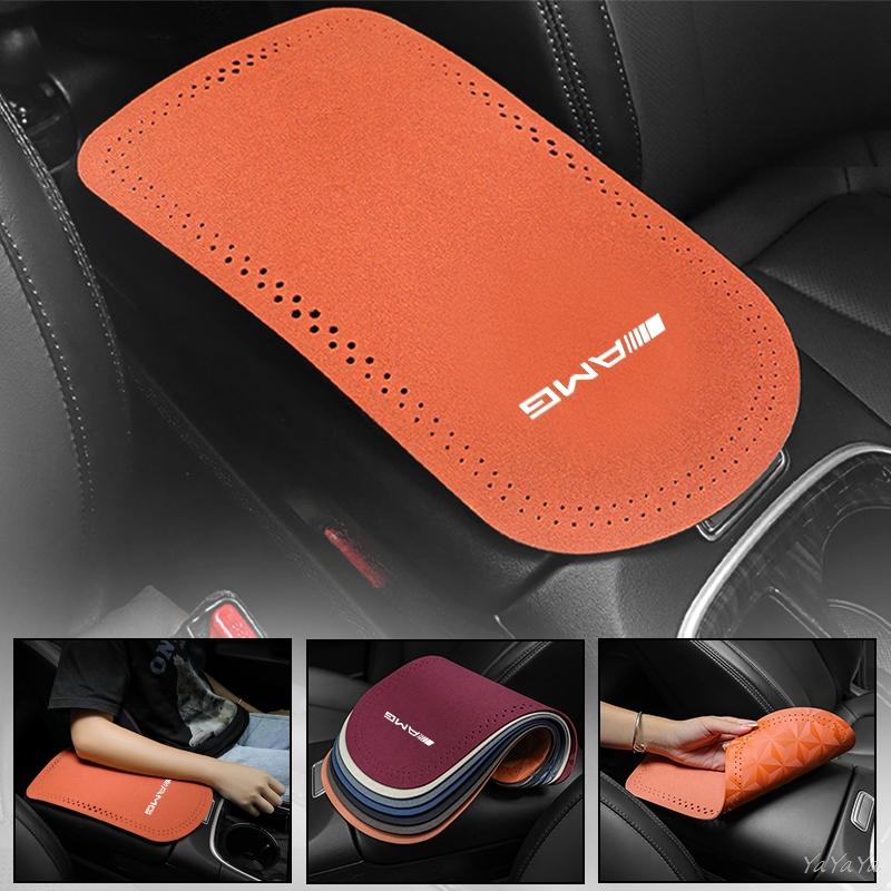 SFX1 Fashion Suede Car Armrest Box Pad Armrest Protection Cushion Cover For Benz AMG W204 W205 W203 W211 W212 W213 W201 W210 Stickers