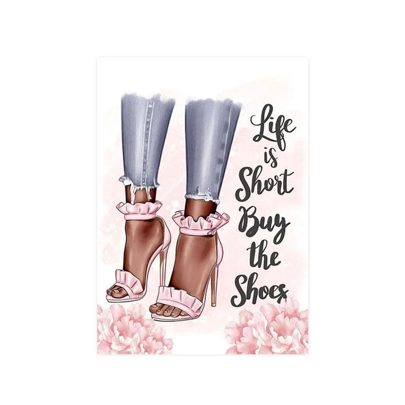 Современный парфюм, инструмент для макияжа на высоком каблуке, настенный художественный постер и принт, холст, картины для салона красоты, украшение дома