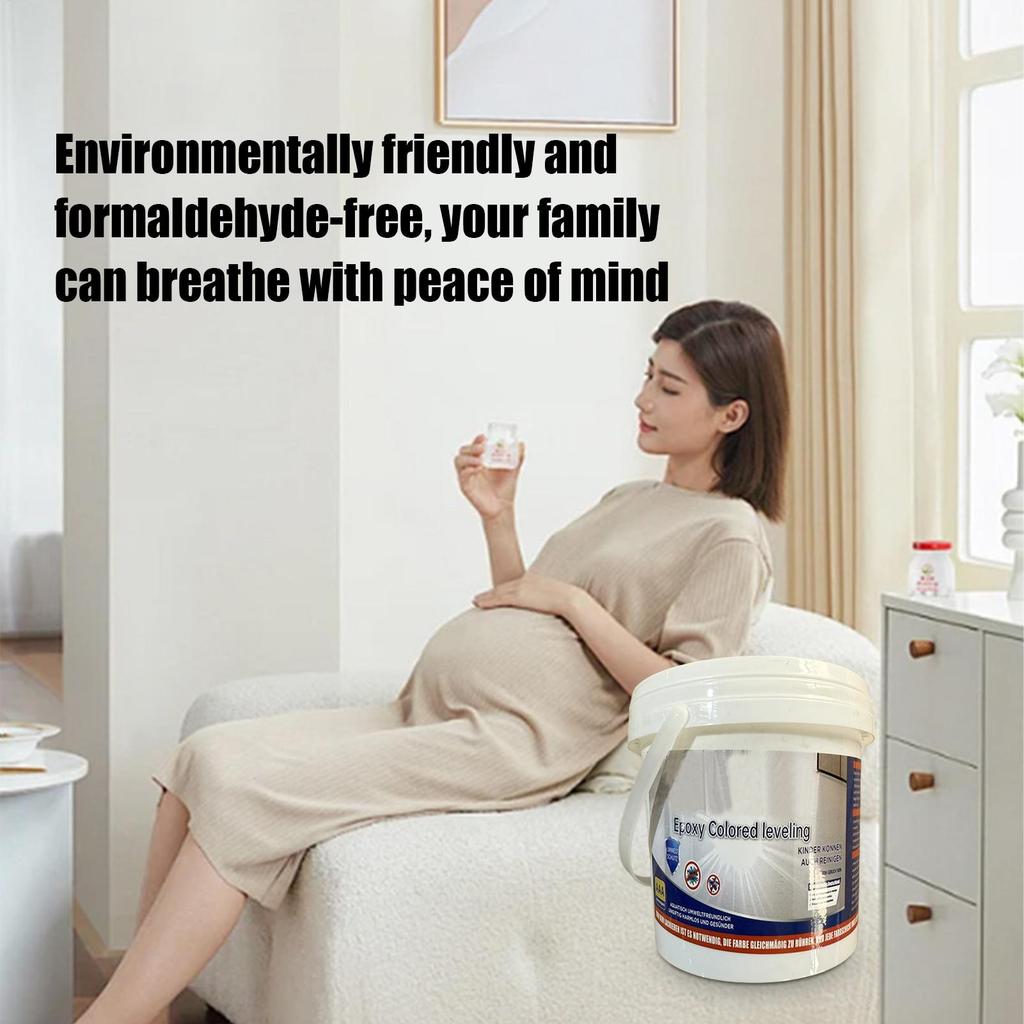 500г Эпоксидная краска для пола Песок На водной основе Самовыравнивающаяся Высокоглянцевая Эффект мрамора Водостойкая Цветная Для реставрации плитки