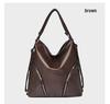 Women's Versatile Luxury Backpack: Large Capacity Textured Shoulder & Crossbody Tote Bag