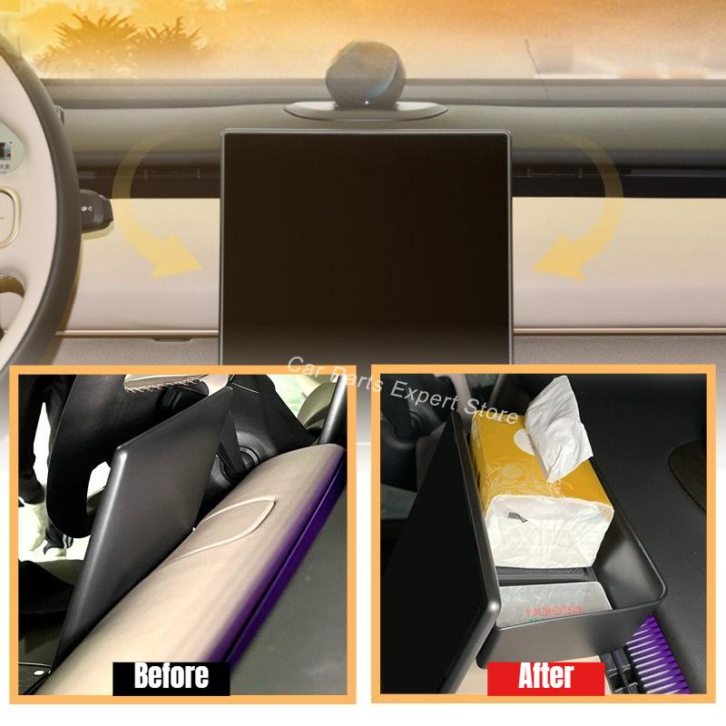 For NIO ET5 ET5T -2024 Center Console Storage Box Behind Screen Rear Organizer Case Car Stowing Tidying Modification Parts