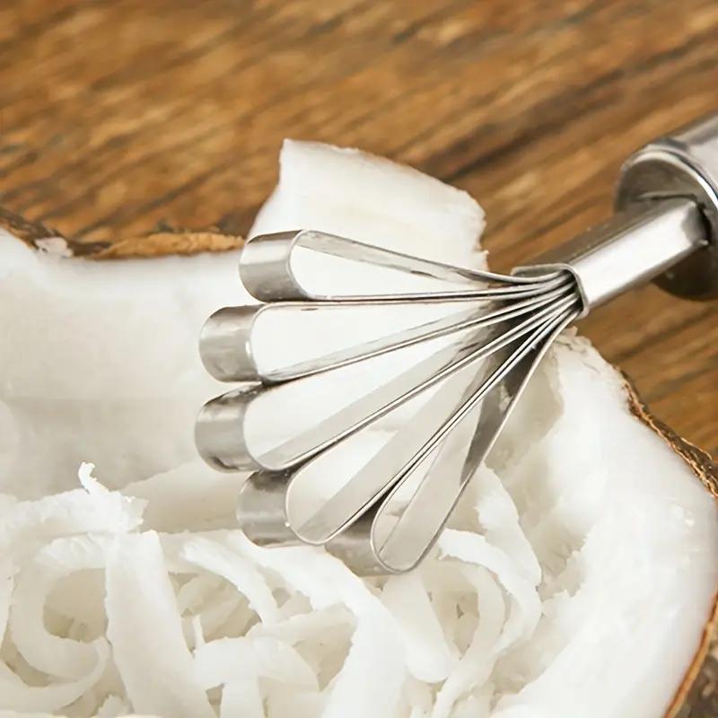 1 шт. Нержавеющая сталь Кокосовая терка Пятипалая терка Скребок для кокосовой мякоти Терка для рыбьей чешуи Многофункциональный кухонный гаджет