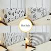Headboard Slipcover Printed Bed Headboard Cover Stretch Dustproof Stretch Bedside Back Protector for Wooden Upholstered Leather Bed Bed Head Queen