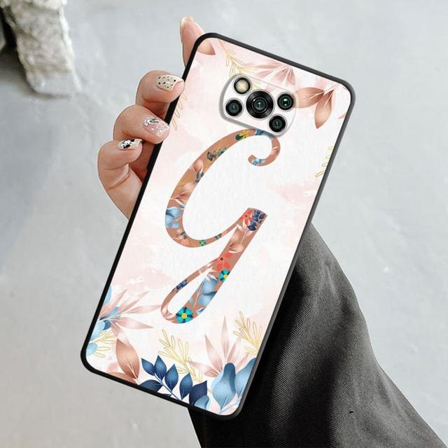 Цветочный узор в виде листьев и букв для Xiaomi Poco X3 Nfc X4pro X5 M3 для Mi 12 13 11 10 10t 8 Note10 Lite 11ultra 11t Pro F1 чехол
