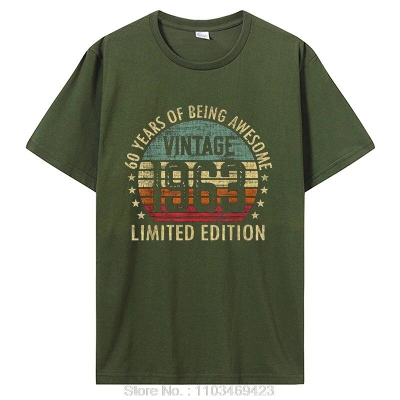 Старые подарки, винтажная футболка 1963 года, ограниченная серия на день рождения, футболка с графическим рисунком, одинаковые комплекты для всей семьи, женская хлопковая одежда унисекс