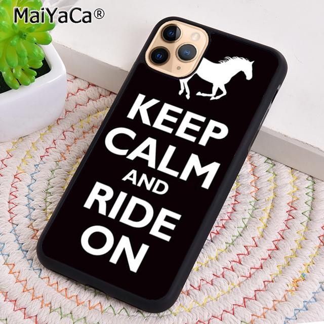MaiYaCa Keep Calm and Ride On Love Horses Pony Phone Case For iPhone 17 Air 16 pro max 15 14 plus 12 13 Cover coque