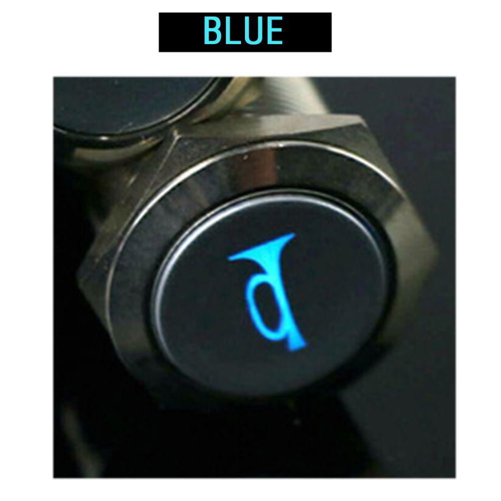 16MM Car Horn Reset LED Push Button Momentary Switch Auto Household Gas Water Heater Light Push Button Automobile Accessories