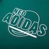 Adidas Neo Letter Print Pattern Breathable Casual Round Neck Short Sleeve T-Shirt Unisex Tops Green JD1433