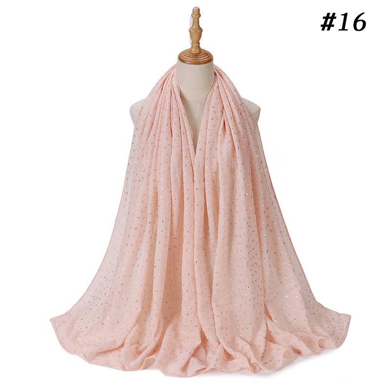 Glitter Cotton Linen Scarf Women Hijab Plain Soft Turban Shawl Bronzing Women Printed Floral Hijab Shawls Bandana African Scarf