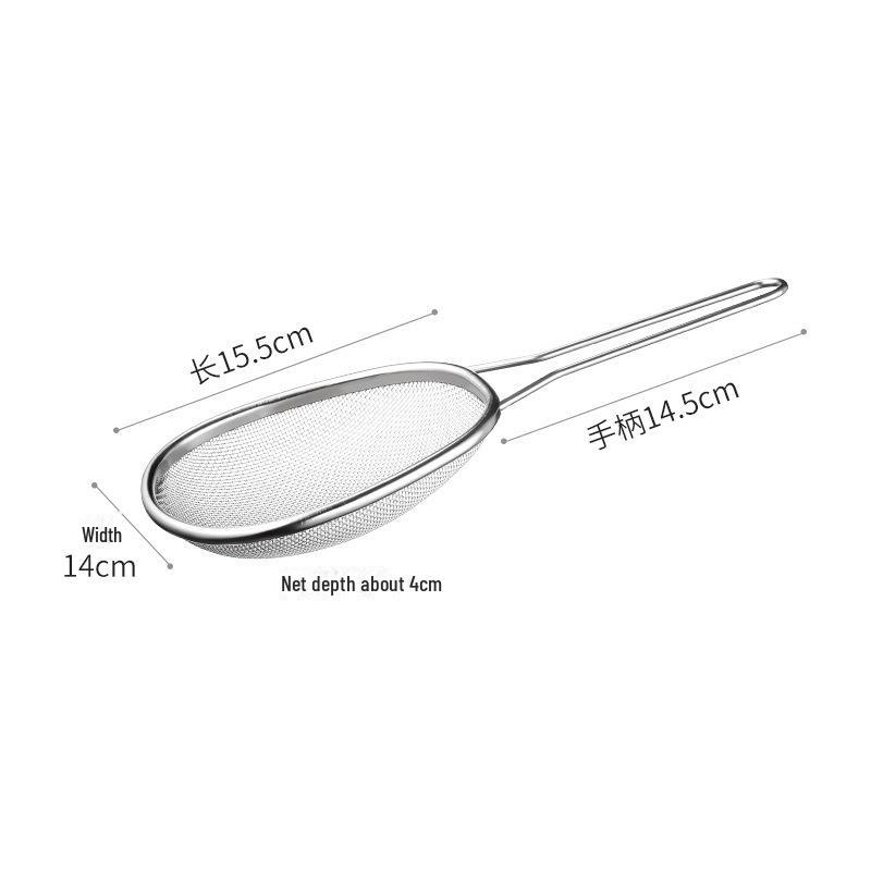 Japanese Stainless Steel Mesh Colander Spoon for Noodles, Dumplings, and Hot Pot