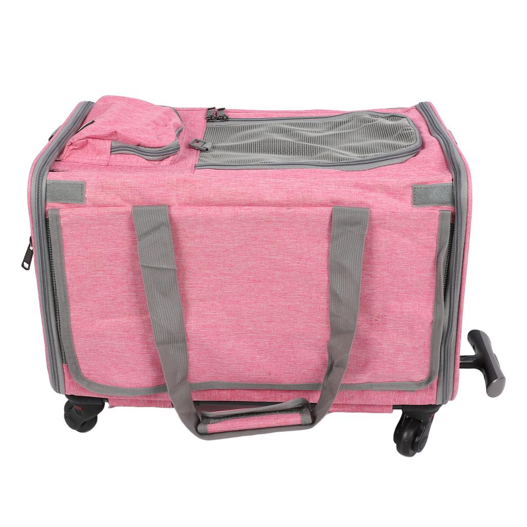 Переноска для кошек Переноска для собак с колесами Телескопическая ручка для ходьбы Регулируемые плечевые ремни На колесиках