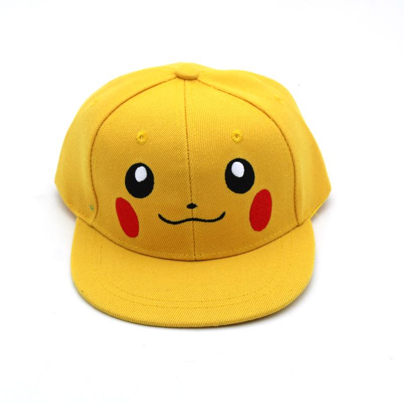 r Pikachu Poke Monster Adult Women's Embossed Spandex/Polyester Bucket Hat for Cosplay Cartoon Summer Fisherman