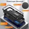 3 In 1 Defend Heavy Armor Holder Shockproof Case for IPhone 16 Pro Max 15 13 14 11 12 Bracket Stand Military Rugged Protective Kickstand Cover