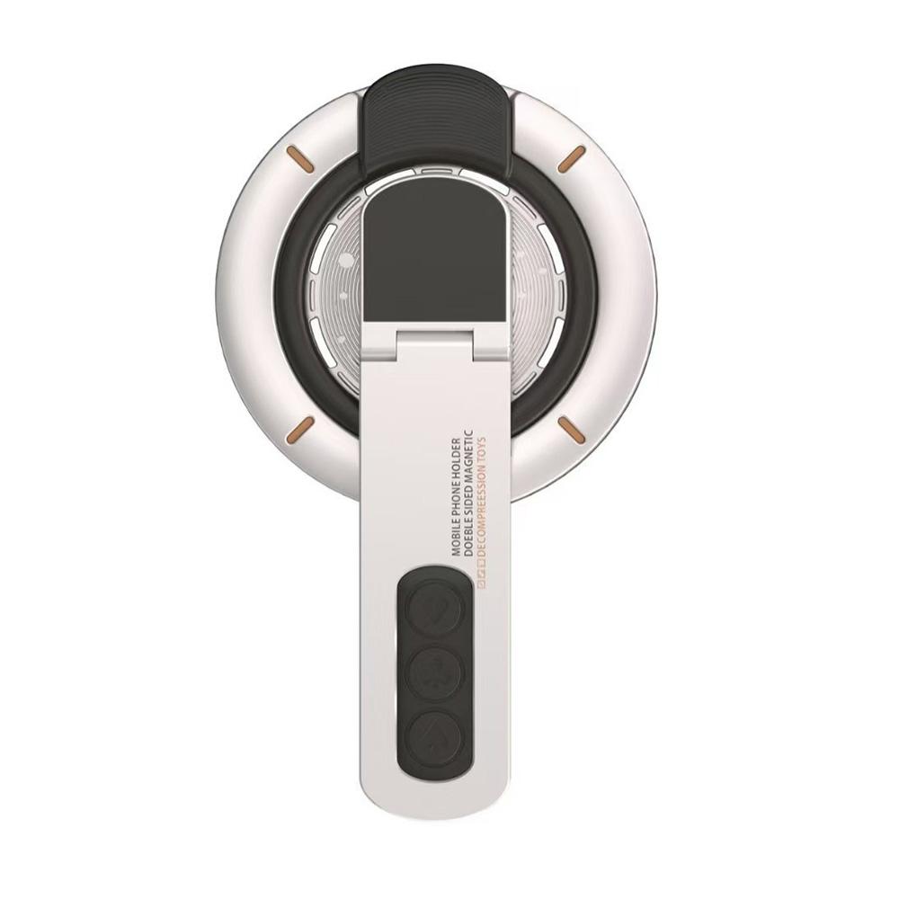 Dual Sided Magnetic Phone Stand Glow In The Dark 360 Degree Rotating Silicone Ring Holder