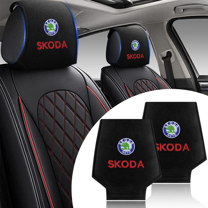Подушка-подголовник на спинку сиденья автомобиля, пылезащитный чехол для Skoda Octavia 1 2 3 A4 A5 MK2 Fabia Kamiq Kapoq Kodiaq Rapid SCALA