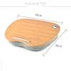 Good-1 Piece Lap Desk With Pillow Cushion Portable Bamboo Laptop Table For 14 inch Computer Notebook D