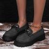 New Thick-soled Loafers for Women, Round-toed Casual Shoes