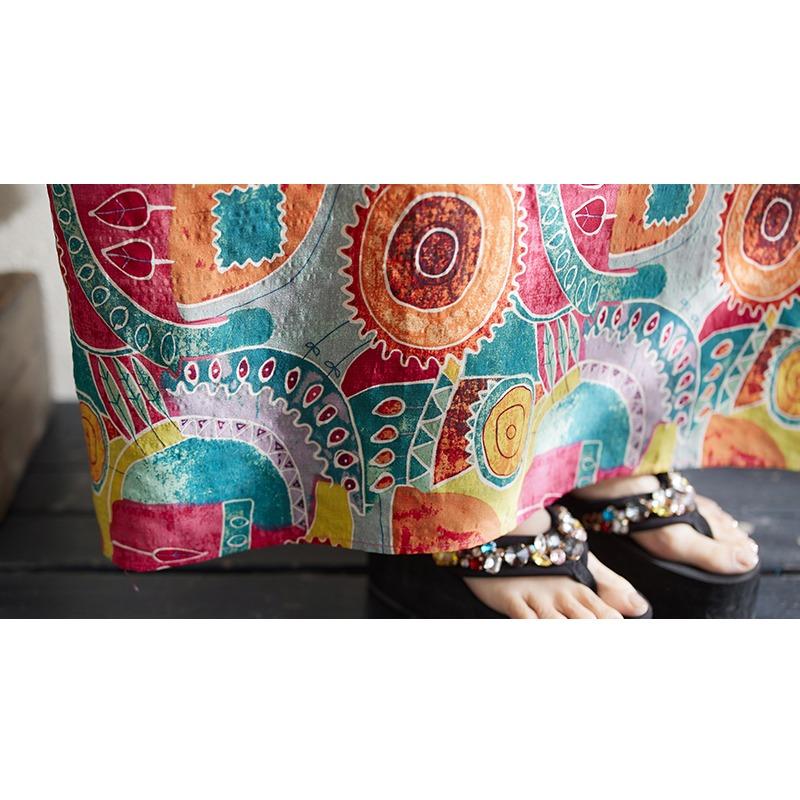 Dimanaf Новое 2025 женское весеннее платье больших размеров с цветочным принтом, свободное, базовое, элегантное, винтажное, длинное, повседневное, из хлопка