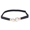 Women Elastic Waist Seal Belt Pearl For Dresses Skirt Waistbands Wasit Belt