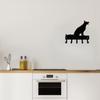 German Shepherd Sitting Key Rack Dog Leash Hanger - 6 Inch/9 Inch Metal Wall Art for Wall-Mounted Hooks Key Holder