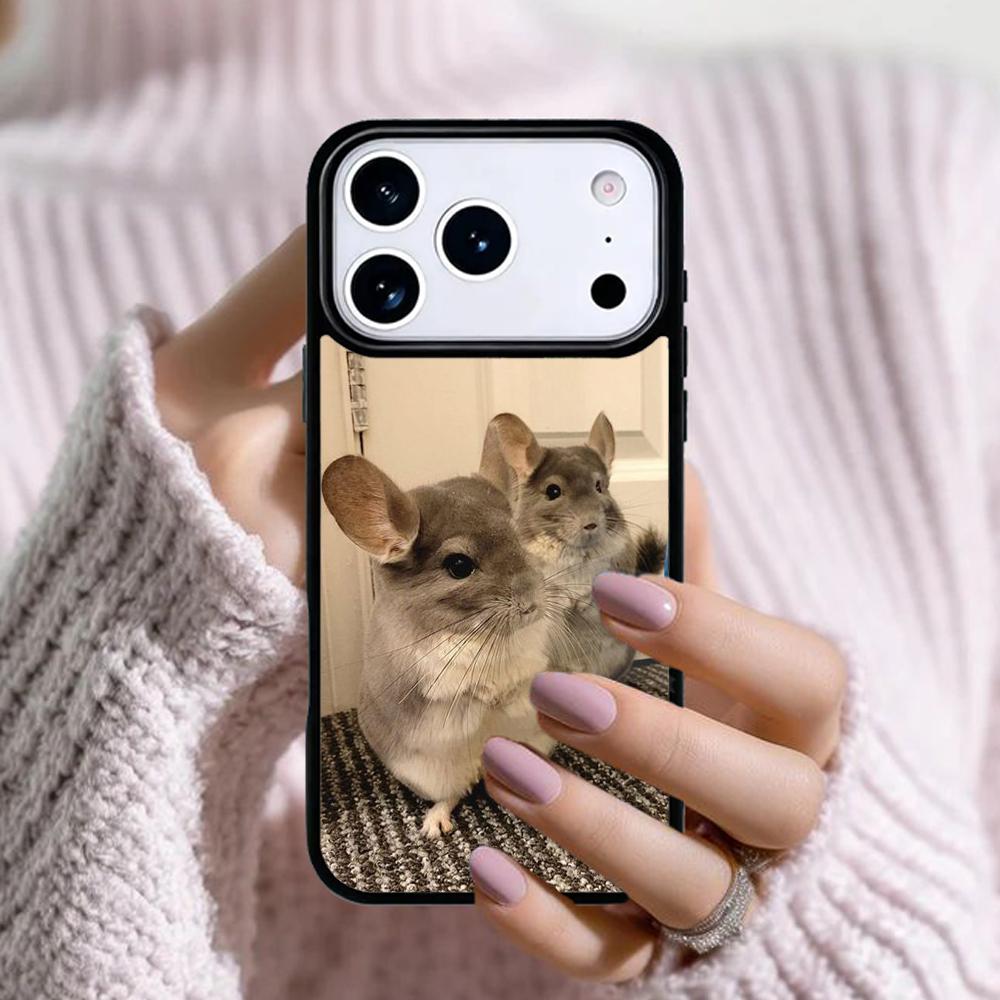 Cute Cartoon Chinchilla Phone Case For Apple iPhone 17 Air 16E 15 14 Plus 13 12 11 Pro Max Mini Funda Cover