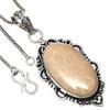 Pendant Fossil Coral Gemstone Valentine'Day Gift Silver Jewelry 2.25"