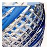 Kagami Crystal Sake Glass, Blue, 80 cc, Edo Kiriko, Nanako-nagashi Pattern, T535-2044CCB