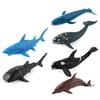 6Pcs Simulation Whale Shark Ocean Animal PVC Model Figurine Kids Toy Table Decor