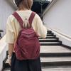 Versatile Small Cotton Backpack for Women Casual Travel Bag Soft Canvas Mini Retro Backpack Monochromatic New