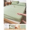 Waterproof Quilted Fitted Sheet Set With Pillowcase Anti-Slip Mattress Protector Twin Full Queen King Bed